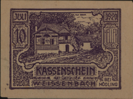 Oostenrijk - Noodgeld - Weissenbach bei Mödling KK.1156 10 Heller 1920