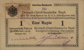 German East Africa  P20 1 Rupie 1916