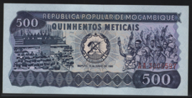 Mozambique P127/B212 500 Meticais 1980