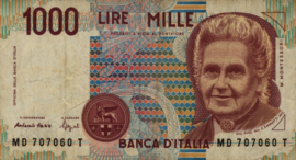 Italy P114 1.000 Lire 1990