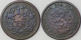 Nederland Sch.1009 1/2 Cent 1914