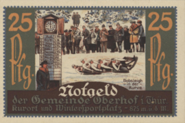 Germany - Emergency issues - Oberhof Grab/Mehl.:996 25 Pfennig 1921