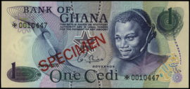 Ghana P13.PCS1 1 Cedi 1976 SPECIMEN