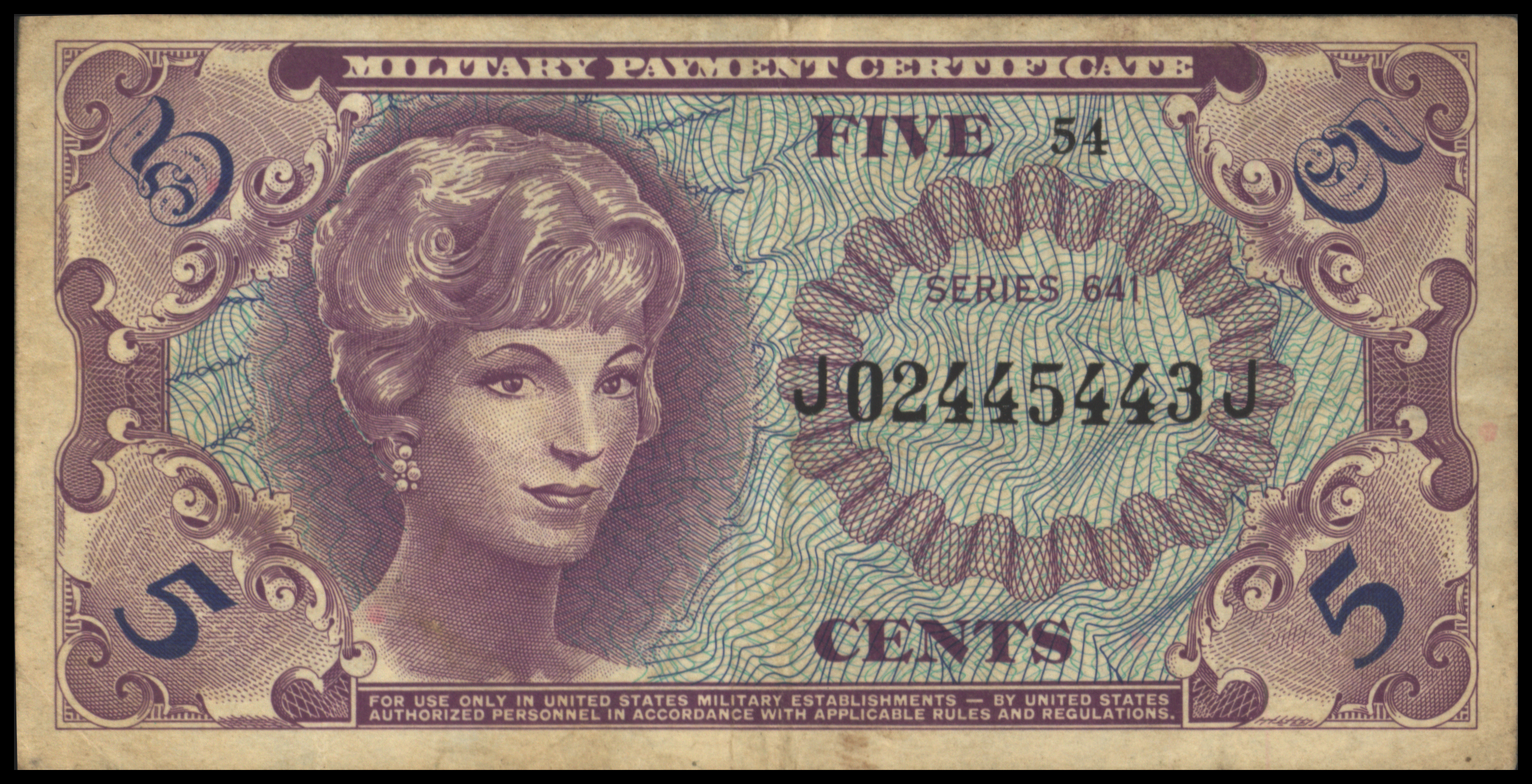 Verenigde Staten van Amerika (VS) - Military Payment Certificate PM57 5 Cents 1964 (1965)