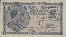 België  P92.a 1 Franc 1920