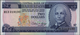 Barbados P42 2 Dollars 1993 (No date)