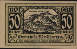 Oostenrijk - Noodgeld - Wolfsegg KK.1250.I 50 Heller (No date)