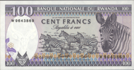 Rwanda  P19.a 100 Francs 1989