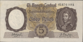 Argentinië P275.c 5 Pesos 1960 (ND)