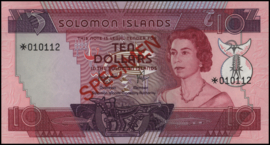Salomonseilanden P7.b.PCS1 10 Dollars 1977 (No date) SPECIMEN