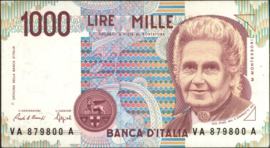 Italy P114/B465 1.000 Lire 1990
