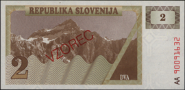 Slovenië   P2-3-4-5-6-8-9-10 Set of 8 SPECIMEN (19)90-'92