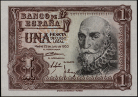 Spanje P144 1 Peseta 1953