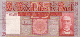 Netherlands  PL61 25 Gulden 1941