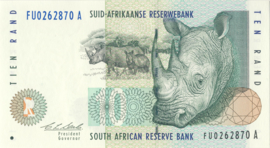 South Africa P123.a 10 Rand 1993-99 (No date)