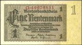 Germany P173.2: Q 1 Rentenmark 1937