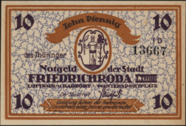 Duitsland - Noodgeld - Friedrichroda Grab. 393.1 10 Pfennig 1920 (No date)