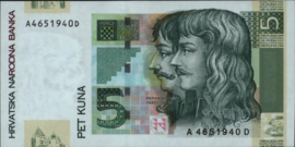 Croatia  P37 5 Kuna 2001