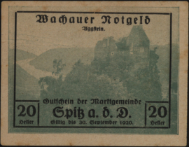 Oostenrijk - Noodgeld - Wachauer Notgeld KK. 1122 20 Heller 1920 (No date)