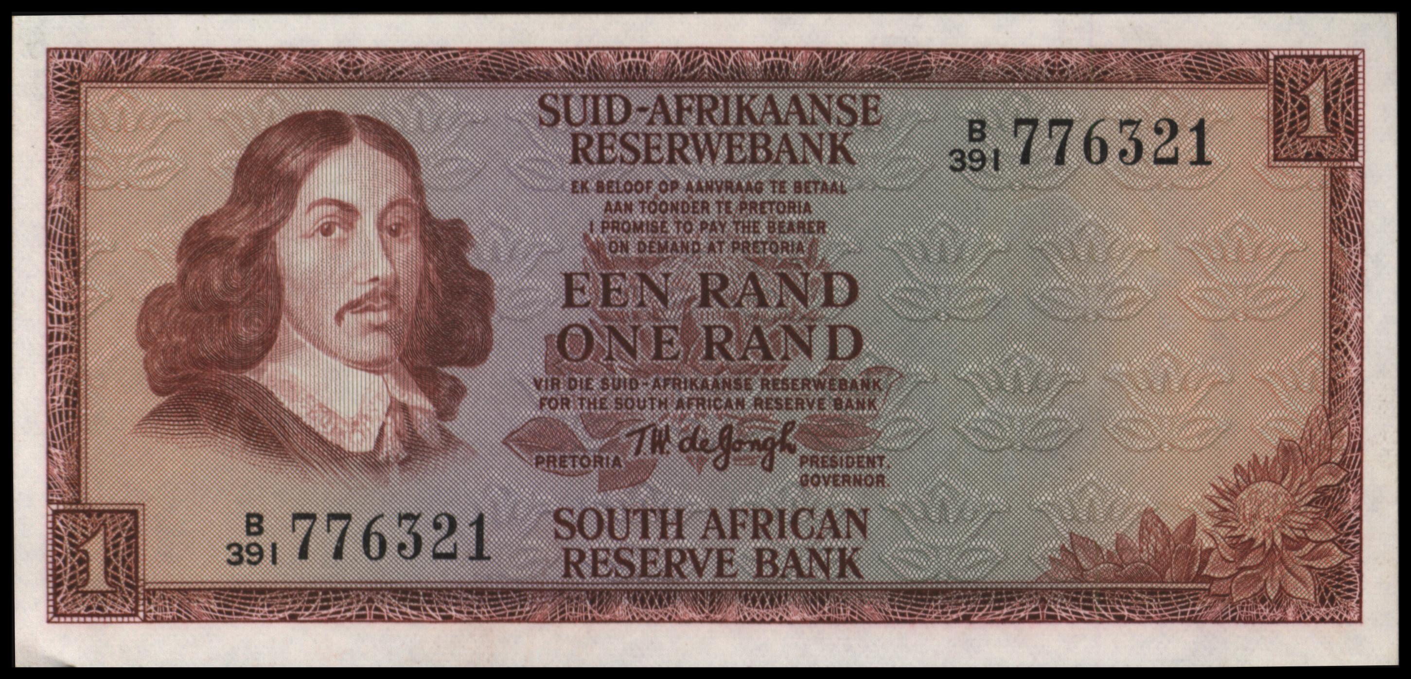 Zuid Afrika P116.b 1 Rand 1973-75 (No date)