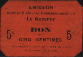 Frankrijk - Noodgeld - Le Quesnoy JPV-59.3128 5 Centimes (No date)