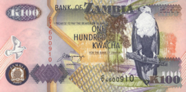 Zambia P38.b 100 Kwacha 1992-2011