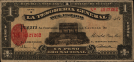 Mexico PS1135 1 Peso 1916