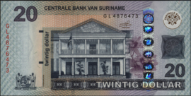 Surinam Dollars PLSD2.3.d 20 Dollars 2010/2019