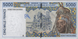 West African States/Ivory coast P113A.m 5,000 Francs 2003