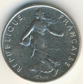 Frankrijk ½ Franc KM931.1