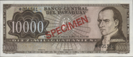 Paraguay   PCS1.a 10.000 Guaranies 1979 SPECIMEN