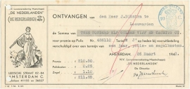 Nederland, Amsterdam, Verzekeringspolis, Polis en nota, 1943