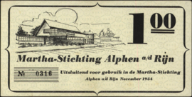 Nederland, Alphen aan den Rijn, Modern PL163 1 Gulden 1954