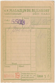 Netherlands, Amsterdam, De Bijenkorf, Nota NO DATE (1920-30)