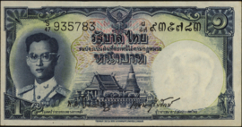 Thailand  P74/B145 1 Baht 1958