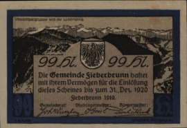 Austria - Emergency issues - Fieberbrunn KK.:200 99 Heller 1920