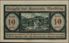 Austria - Emergency issues - Wendling KK. 1170 10 Heller 1920