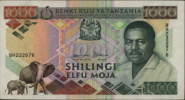 Tanzania  P22 1,000 Shillings 1990