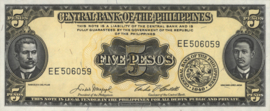 Philippines P135 5 Pesos 1949