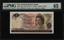 Nieuw Zeeland P163 1 Dollar 1977 PMG45