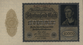Duitsland 10.000 Mark 1922-01-19 Ros.069.a DEU78.a