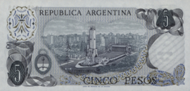 Argentinië P294.a 5 Pesos 1974-76 (No date)