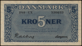 Denemarken  P35.f 5 Kroner 1949