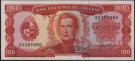 Uruguay  P47 100 Pesos 1967 (No date)