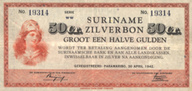 Suriname PLS12.1/P104 50 Cent 1942