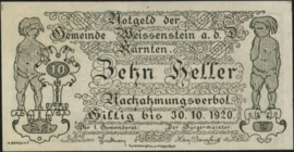 Oostenrijk - Noodgeld - Weissenstein an der Drau KK. 1159.I 10 Heller 1920