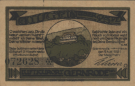 Duitsland - Noodgeld - Gernrode Grab/Mehl.:423 25 Pfennig 1921