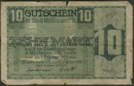 Duitsland - Noodgeld - Mühlhausen 363.02/03 10 Mark 1919