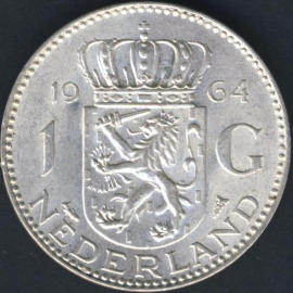 Sch.1108 Silver 1 Guilder 1964