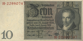 Germany P180.b 10 Reichsmark 1929